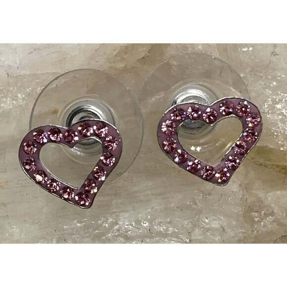 Vintage - Now Lot of (3) Pairs Heart Earrings Stud Pierced Sterling 925 Silver - Picture 6 of 12